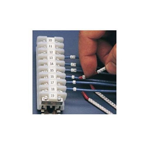 SCN03-1 Black on White Wire Marker Clip Sleeves 50 Clips Brady 